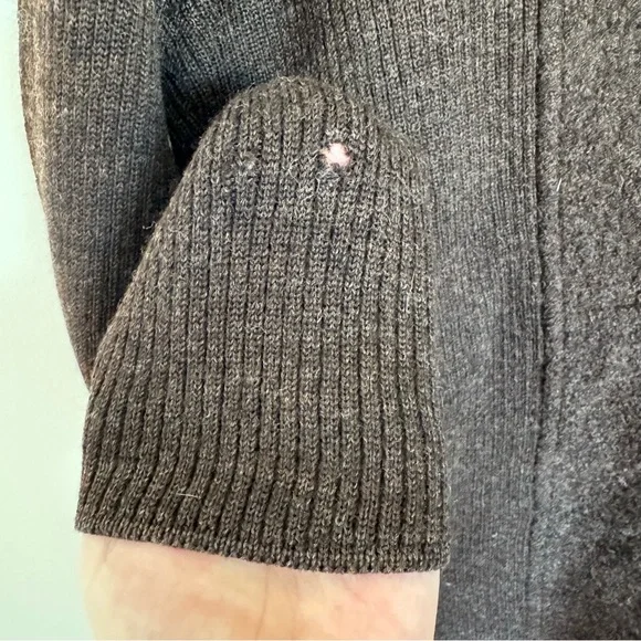 Sarah Spencer 100% Wool Knit Cardigan Size L - Picture 7 of 7